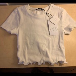 Zara ribbed crop top, nwt